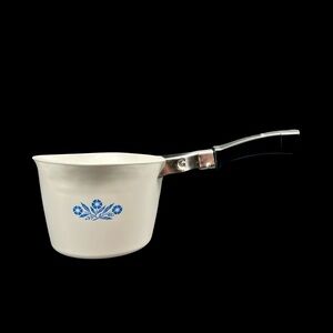 Vintage Corningware Blue Cornflower Sauce Maker 1 Quart Removable Handle
